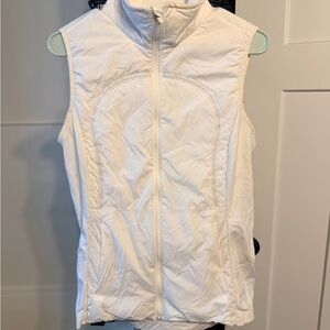 Lululemon White Sleeveless Zip-Up Vest